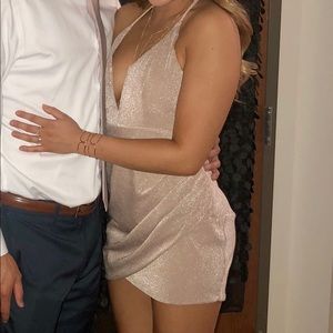 Rose Gold Mini Dress